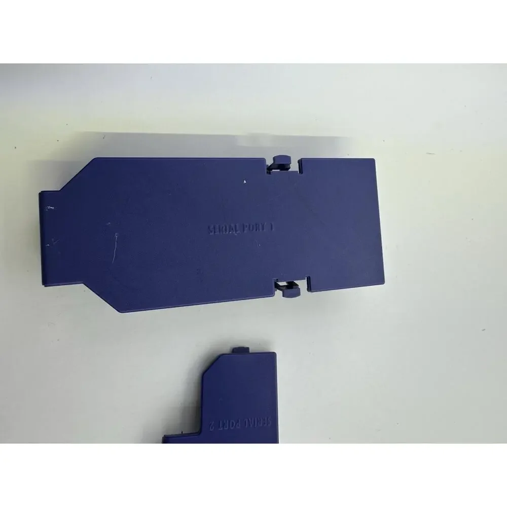 Complete Set of 3 OEM Serial & Hi Speed Port Covers Nintendo GameCube Indigo